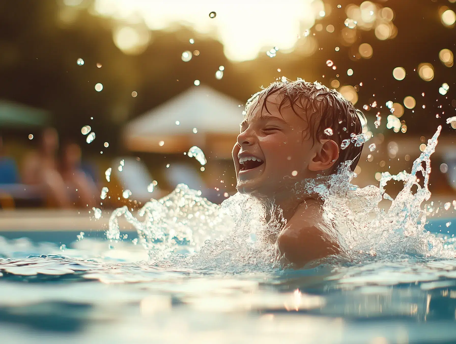 enfant dans une piscine